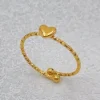 Mixed Brands - Adjustable Ring Heart BA159 - Gold