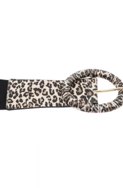 Mixed Brands - Animal Print Belt Leo - Beige