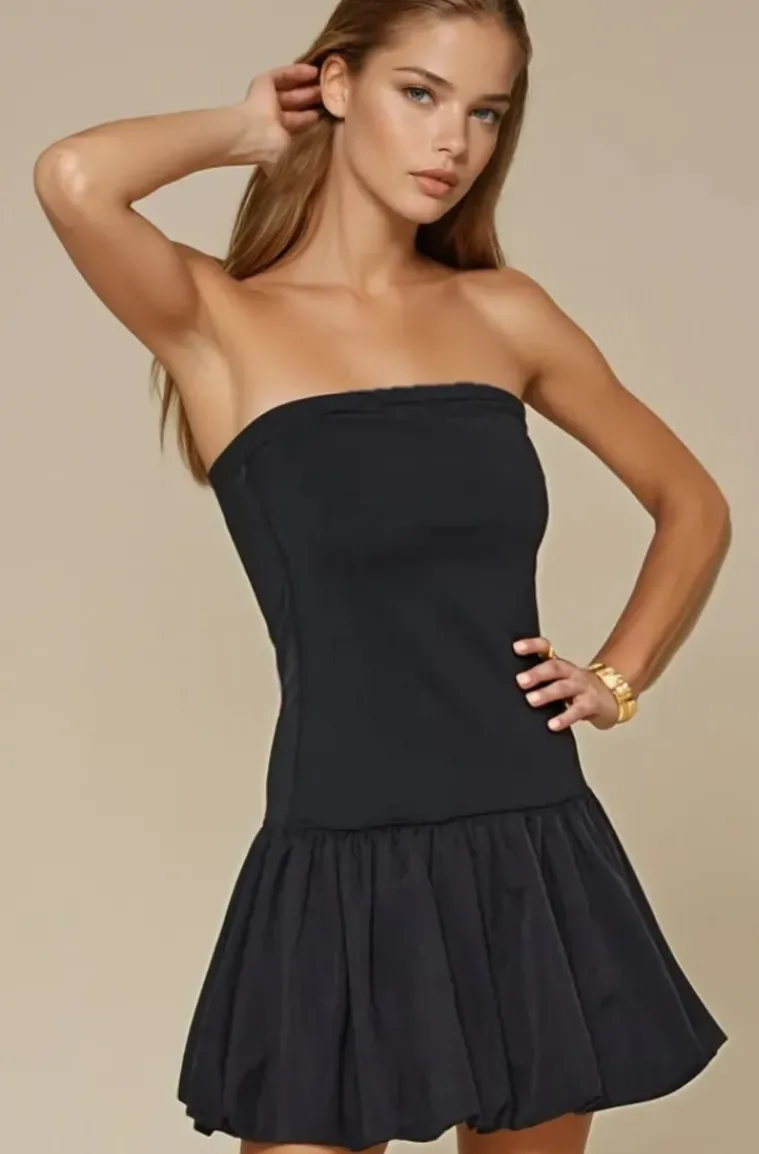 Mixed Brands - Ballon Dress 2595 - Black
