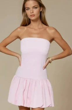 Mixed Brands - Ballon Dress 2595 - Pink