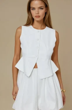 Mixed Brands - Ballon Skirt Short 2597 - White