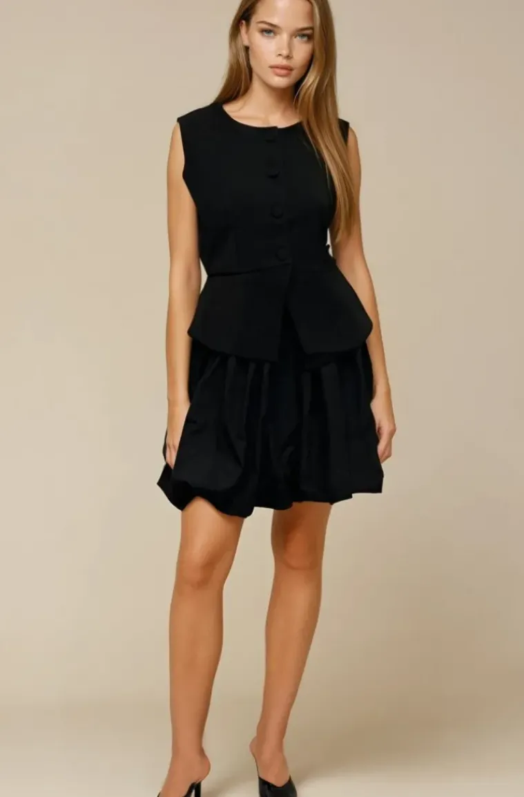 Mixed Brands - Ballon Skirt Short 2597 - Black