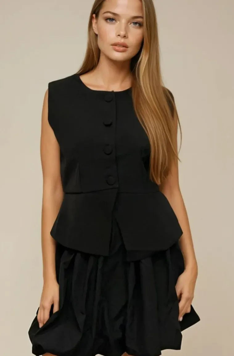 Mixed Brands - Ballon Skirt Short 2597 - Black