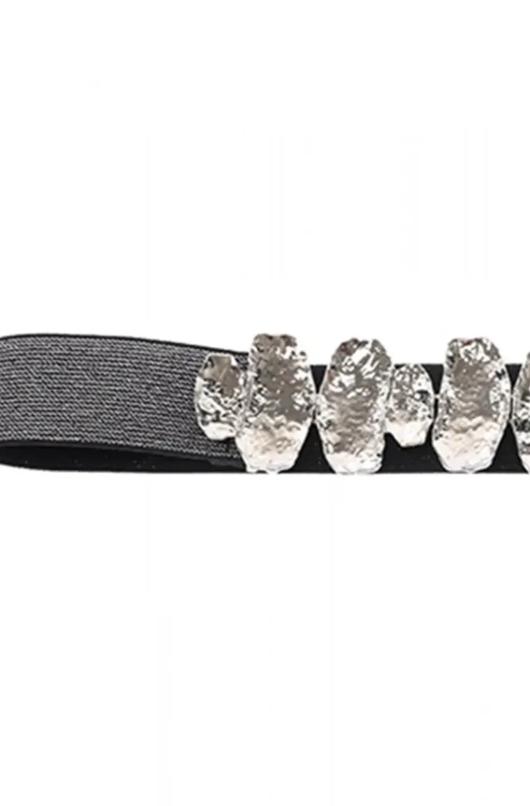 Mixed Brands - Belt with elastic - Silver
