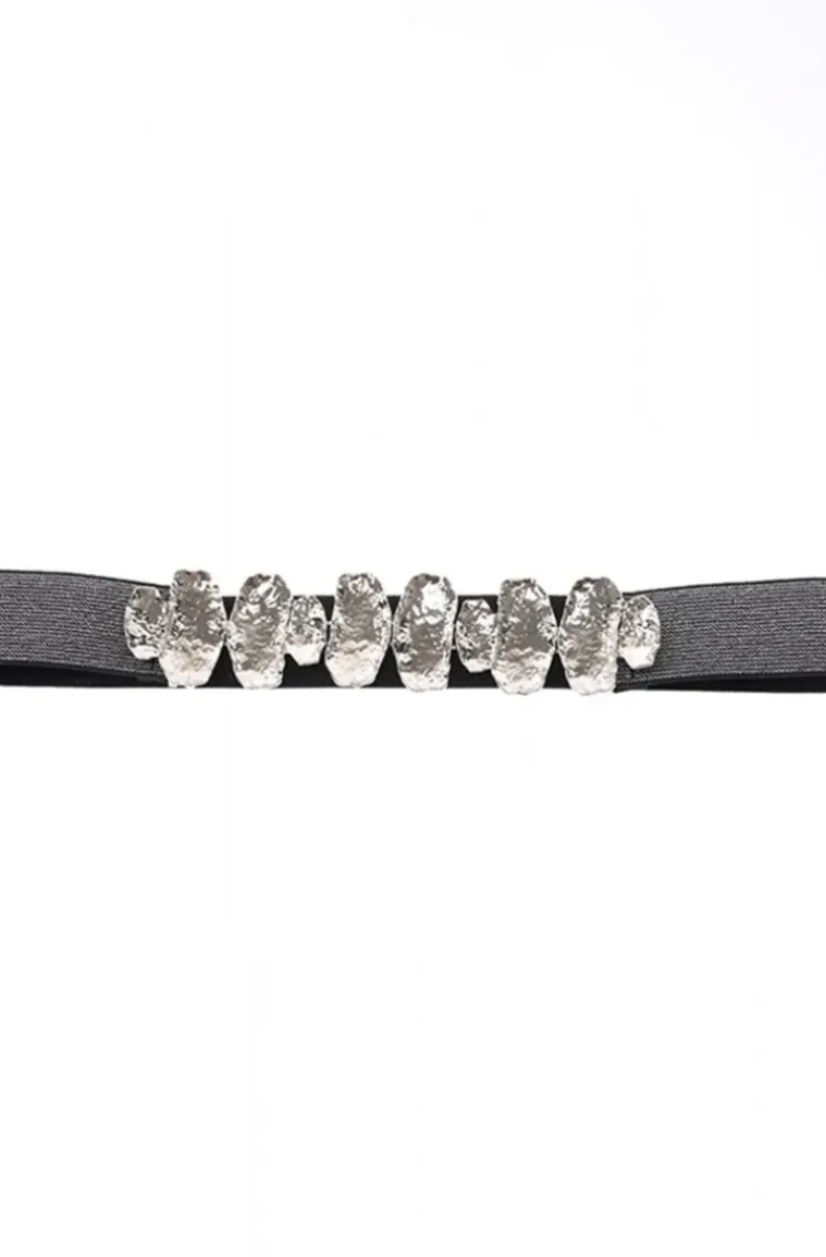 Mixed Brands - Belt with elastic - Silver