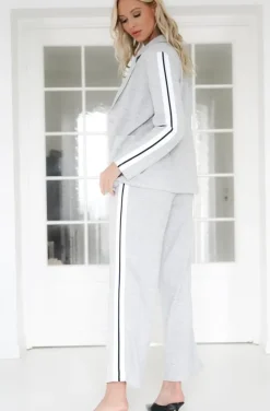 Mixed Brands - Blazer with stripes 08-3302 - Grey