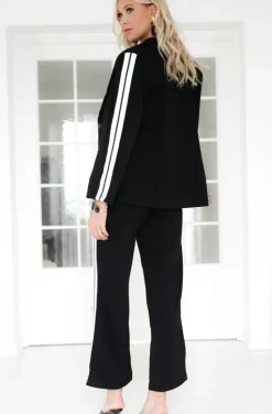 Mixed Brands - Blazer with stripes 08-3302 - Black