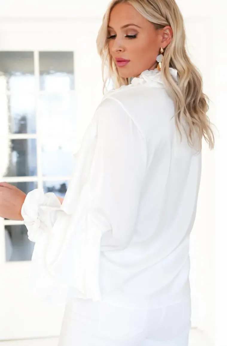 Mixed Brands - Blouse ruffle 9674 - White