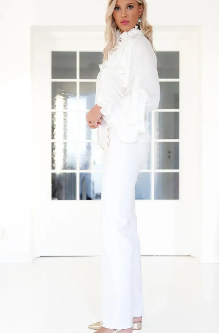 Mixed Brands - Blouse ruffle 9674 - White