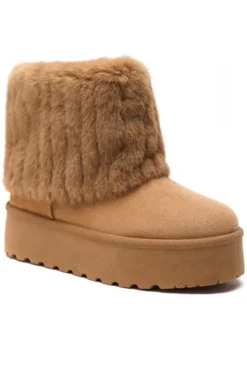Mixed Brands - Boot with fake fur 2057 - Camel