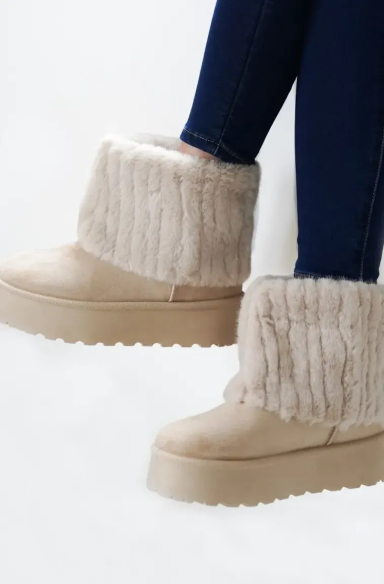 Mixed Brands - Boot with fake fur 2057 - Beige