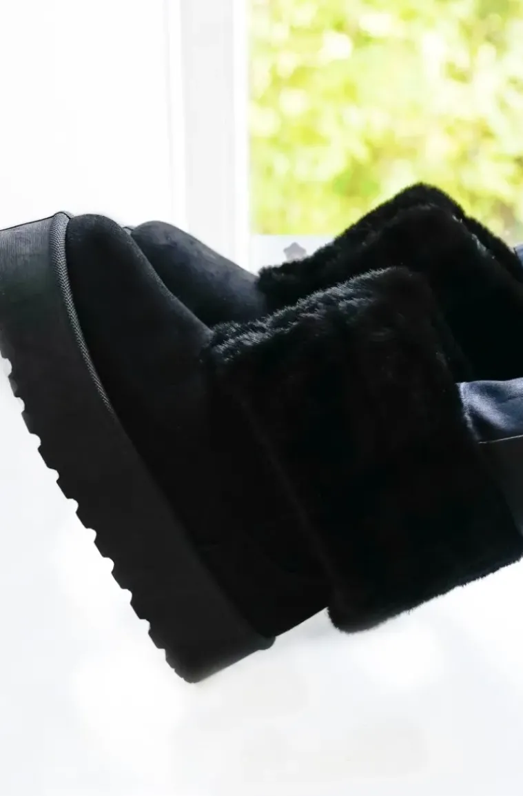 Mixed Brands - Boot with fake fur 2057 - Black