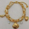 Mixed Brands - Bracelet Shells and Pearls KKBR140 - Gold