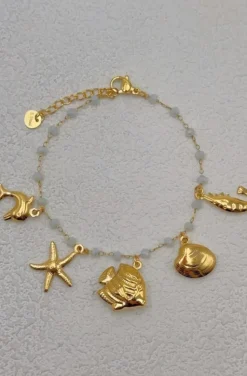Mixed Brands - Bracelet with charms sea JBR314 - Gold
