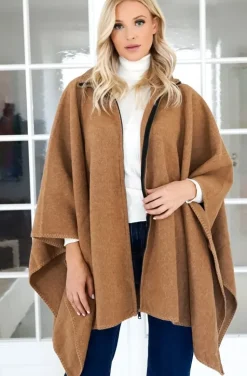 Mixed Brands - Cape Rollneck with zip - Brown