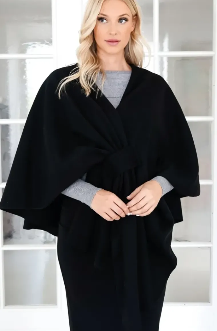 Mixed Brands - Cape with knot - Black