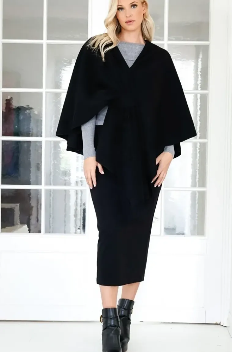Mixed Brands - Cape with knot - Black