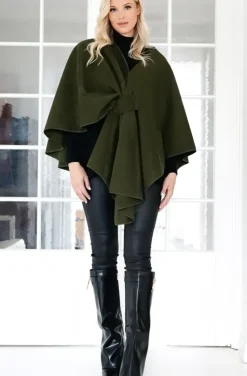 Mixed Brands - Cape with knot - Olive
