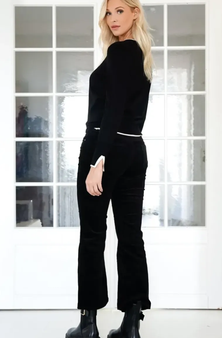 Mixed Brands - Cardigan with contrast 6112 - Black