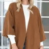 Mixed Brands - Cardigan with Fringes - Brown