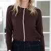 Mixed Brands - Cardigan with contrast 6112 - Marrone