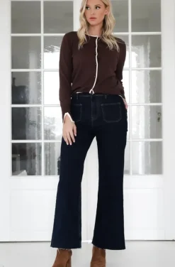 Mixed Brands - Cardigan with contrast 6112 - Marrone