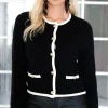 Mixed Brands - Chanel Style Cardigan - 6186 - Black
