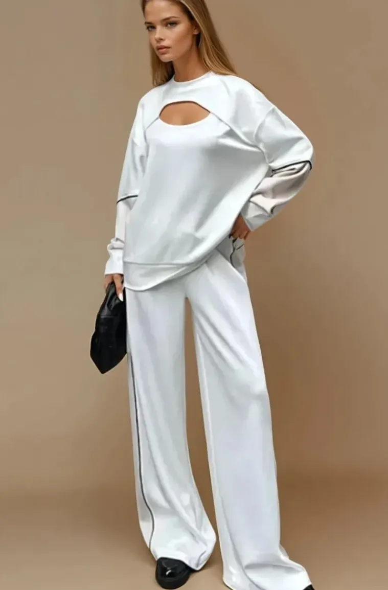 Mixed Brands - Chest detailed Tracksuit SBE12887 - White