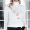 Mixed Brands - Christmas top with glass AZ301 - White