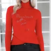 Mixed Brands - Christmas top with glass AZ301 - Red