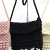 Mixed Brands - Crochet bag with fringes 1321 - Black