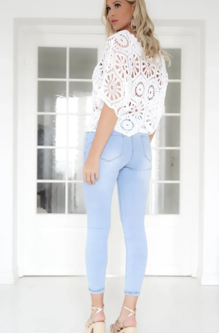 Mixed Brands - Crochet Top Hena 1584 - White