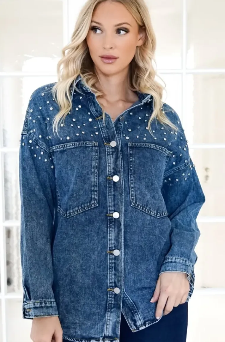 Mixed Brands - Denim Shirt jacket 1003 - Blue
