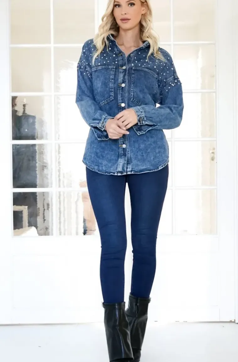 Mixed Brands - Denim Shirt jacket 1003 - Blue
