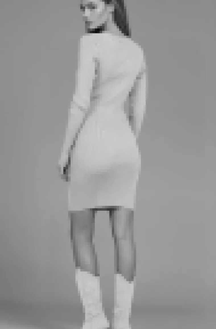 Mixed Brands - Dress Draped Buttons 2511 - Taupe