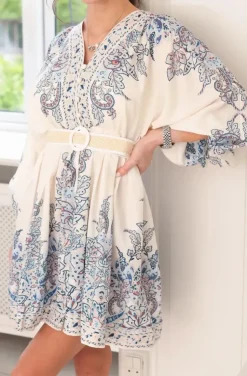 Mixed Brands - Dress W18776 Blue White