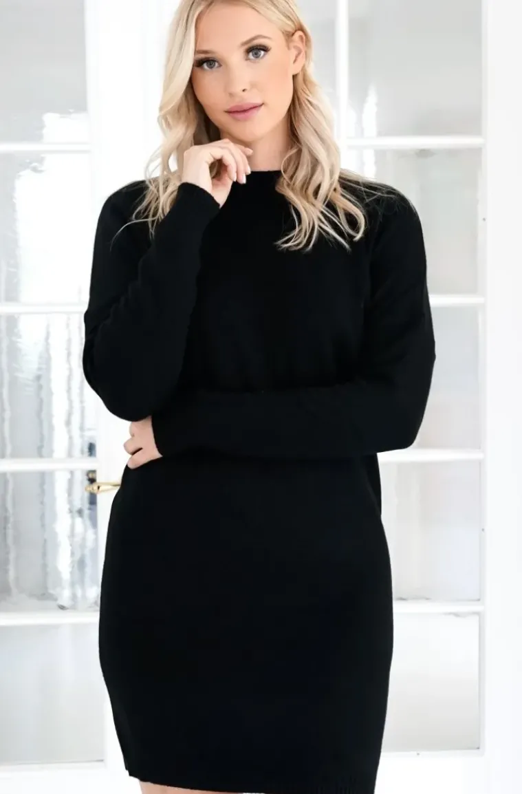 Mixed Brands - Dress with long sleeves - 9005 - Black