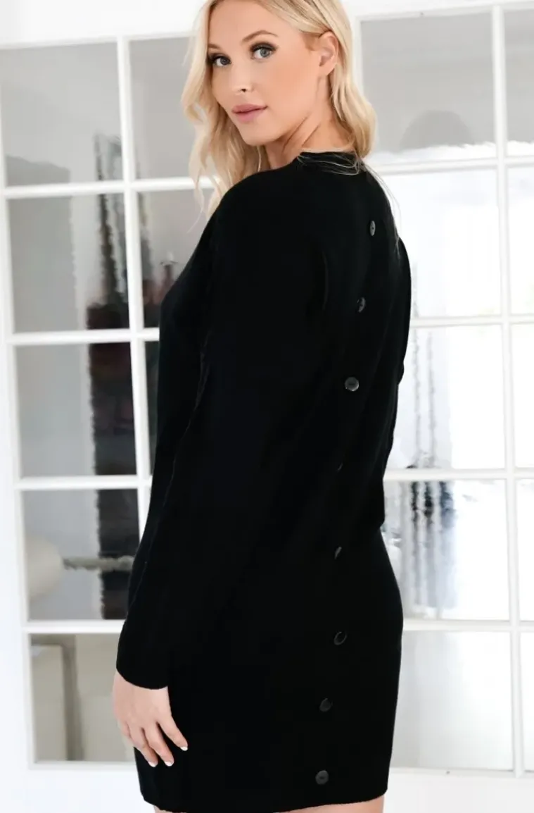 Mixed Brands - Dress with long sleeves - 9005 - Black