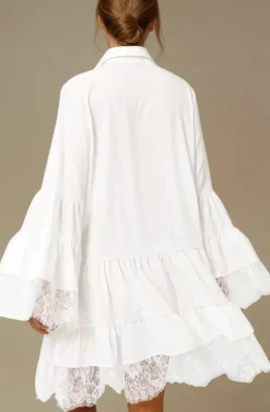 Mixed Brands - Dress with Lace 8505-3043 - White