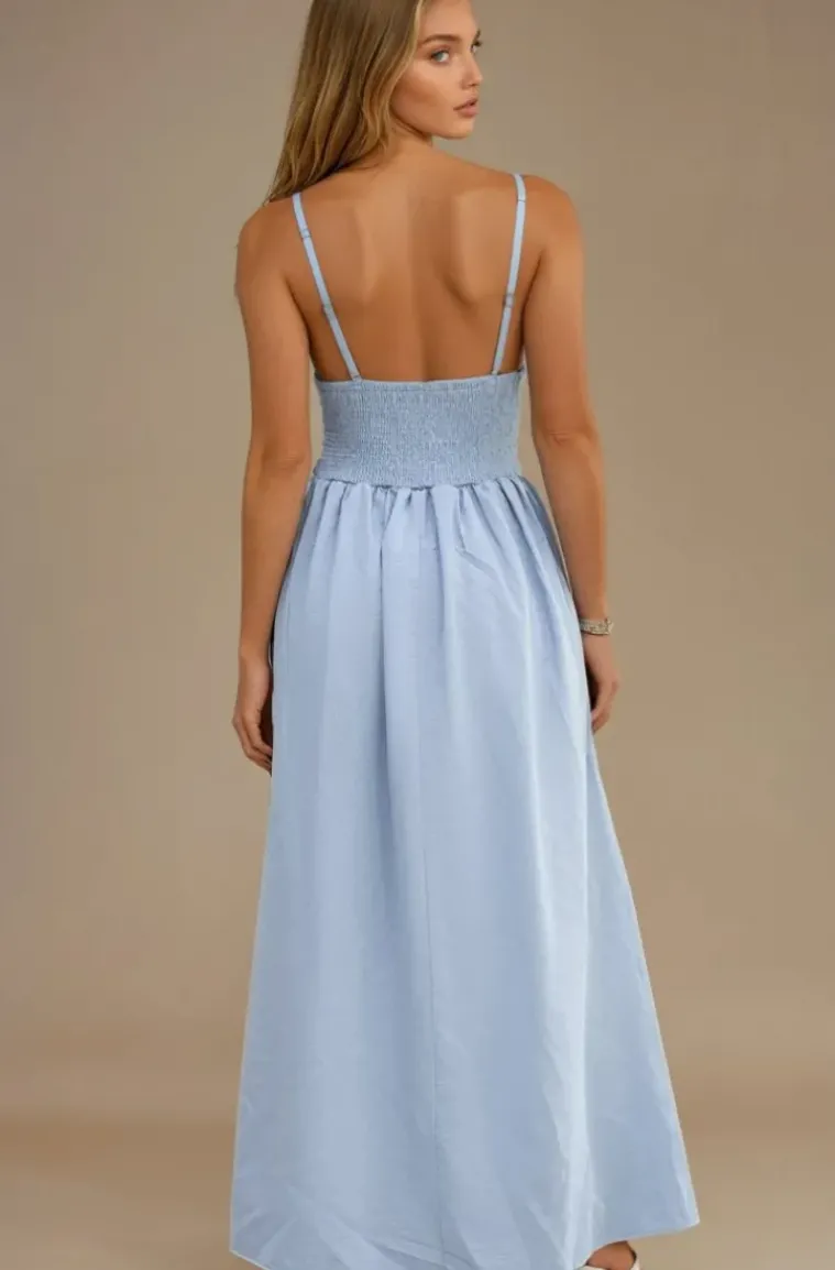 Mixed Brands - Dress with smock 9515 - Blue