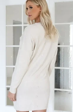 Mixed Brands - Dress with long sleeves - 9005 - Beige