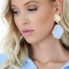 Mixed Brands - Earring with Stone 666-900 - Blue Gold