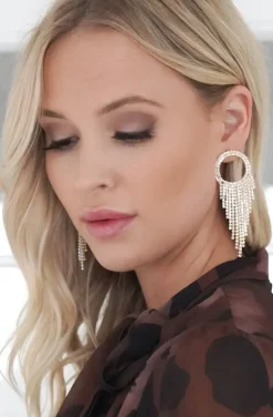 Mixed Brands - Earring with stones 321-78 - Gold