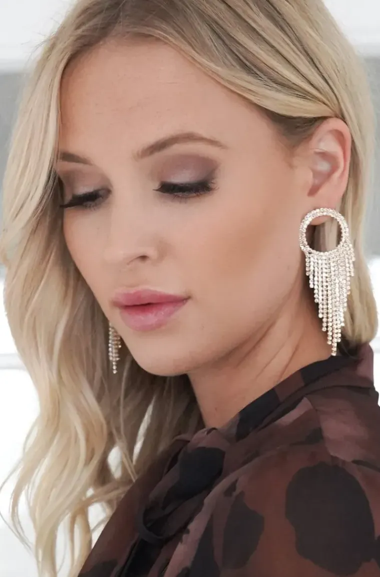 Mixed Brands - Earring with stones 321-78 - Gold
