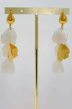 Mixed Brands - Earrings BO154 - Gold Ivory
