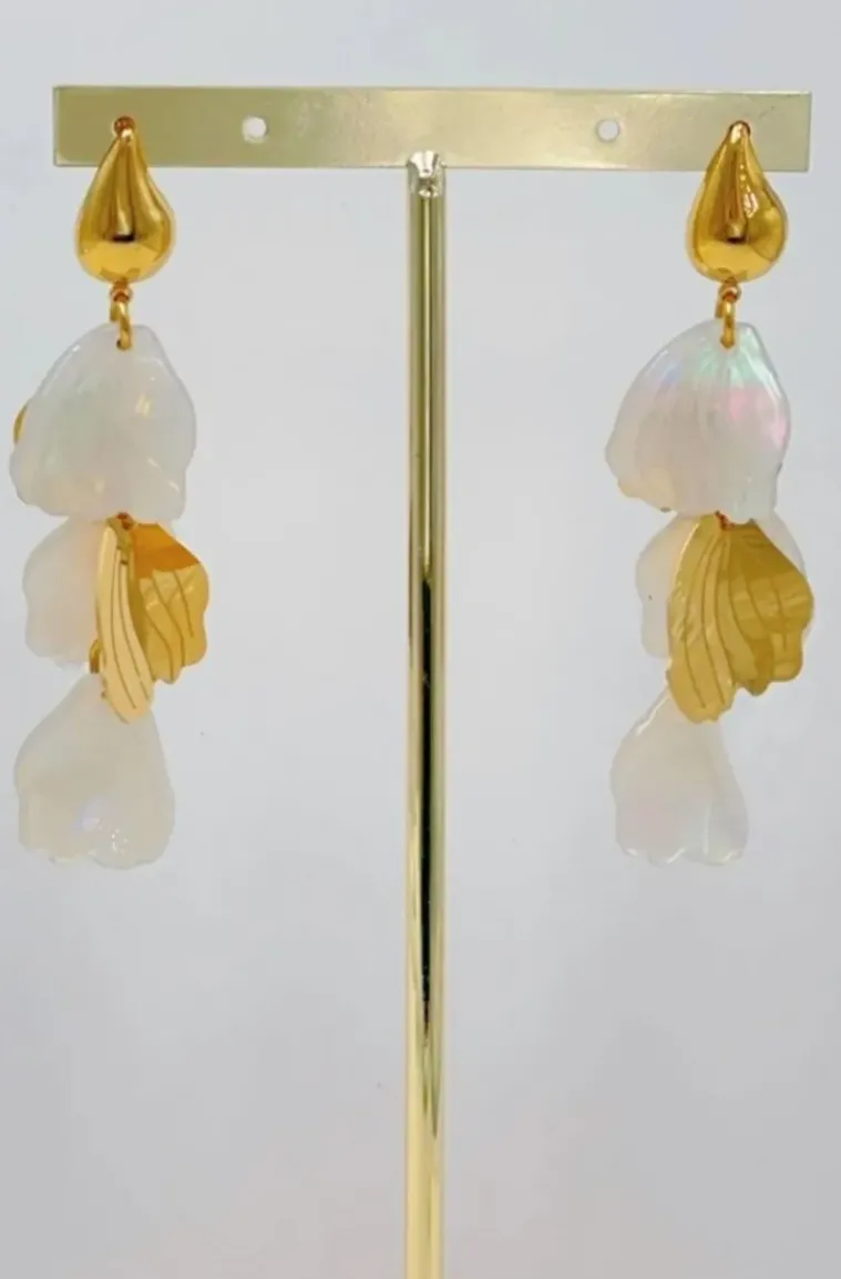 Mixed Brands - Earrings BO154 - Gold Ivory