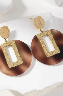 Mixed Brands - Earrings Paris 102-344 - Camel