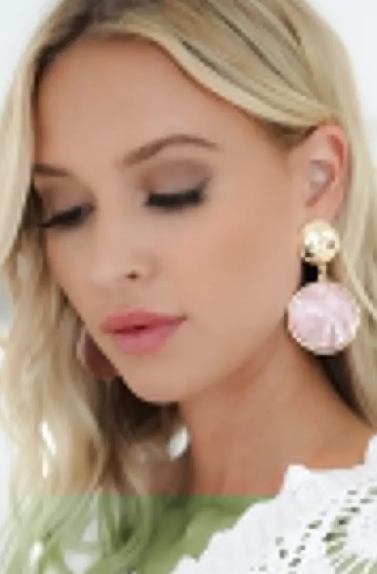 Mixed Brands - Earrings two circles 666900 - Rose