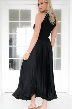 Mixed Brands - Elegant Maxi skirt pleated 24113 - Cream