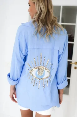 Mixed Brands - Eye shirt 6622 - Light Blue